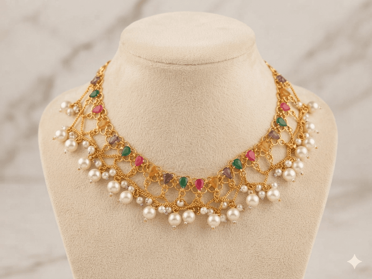 Multi stone necklace-SO-004