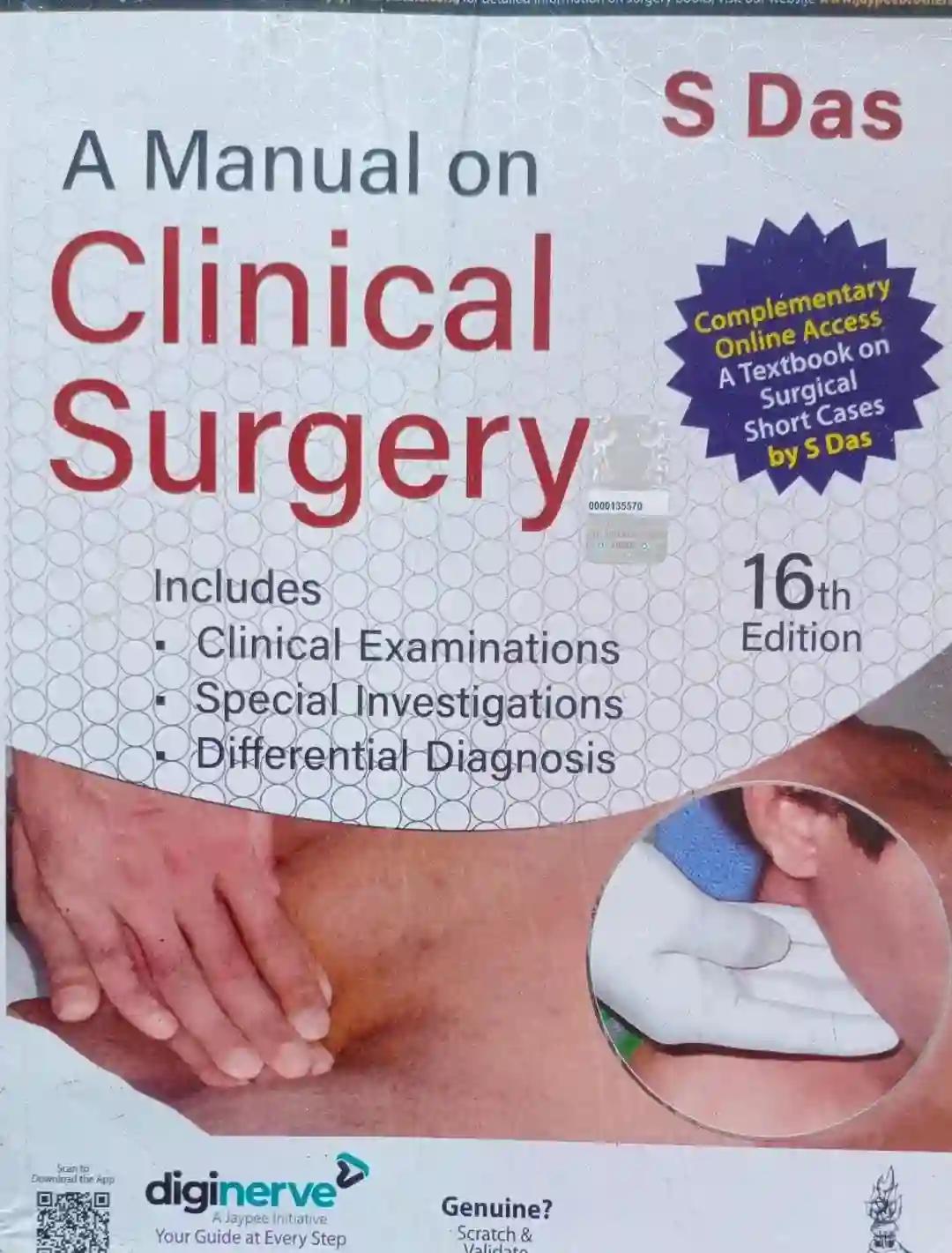 A Manual On Clinical Surgery (Color) - S Das Publication