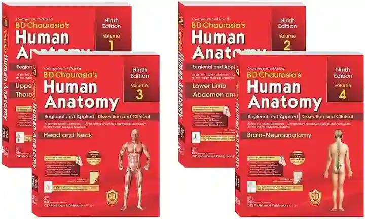 BD Chaurasia's Human Anatomy Volume 1-4 10th edition