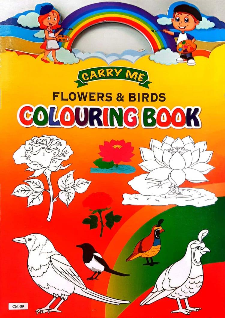 Carry Me: Flowers & Birds Colouring Book (CM-09)