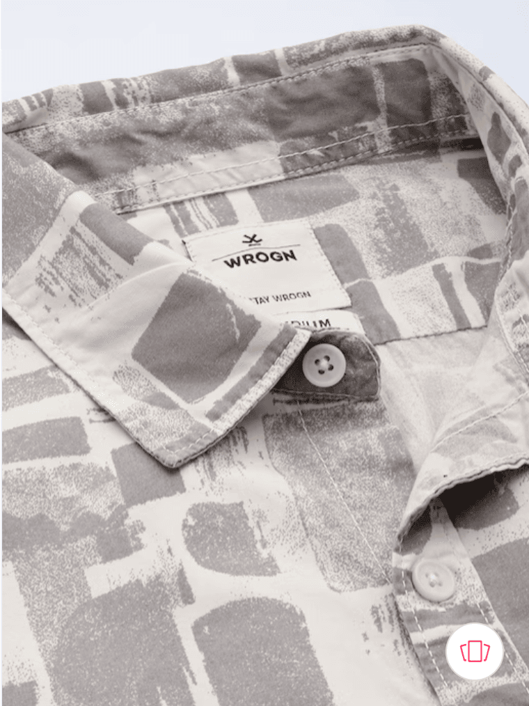 WROGN Pure Cotton Slim Fit Printed Casual Shirt