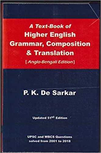 A Text-Book of Higher English Grammer Composition & Translation Anglo-Bengali