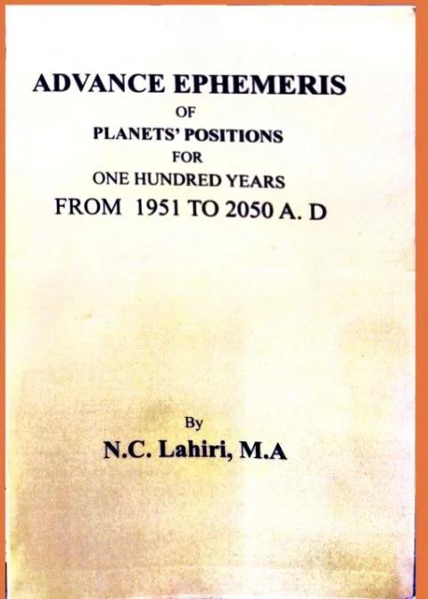 Advance Ephemeris of Planets’ Positions