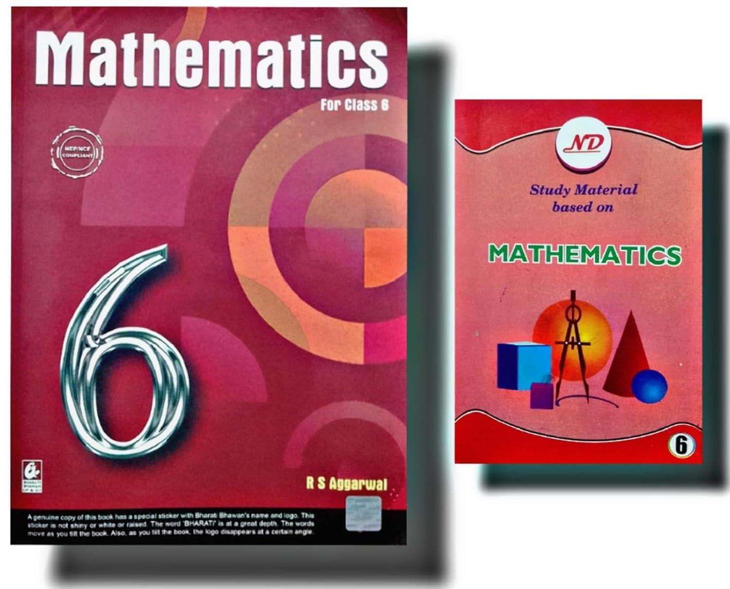 Bharati Bhawan Mathematics Class 6 With Answer Key (Set of 2 Books)